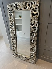 Mirror Extra Large Full Length Wall Vintage Antique Silver Leaner 173cm x 87cm -