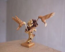 Wooden Hummingbird Couple