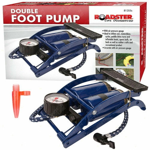 Double barrel foot pump - foot,