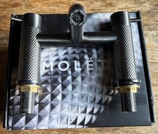 Molët Cubico Brushed Gunmetal grey Freestanding Bath Tap with Shower Mixer