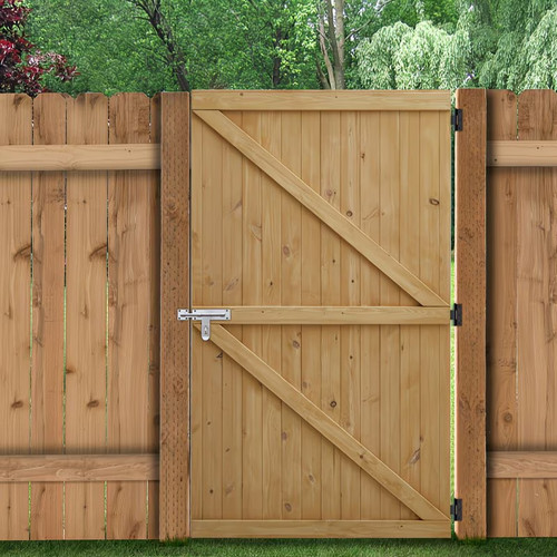 Wooden garden gate side door - garden,