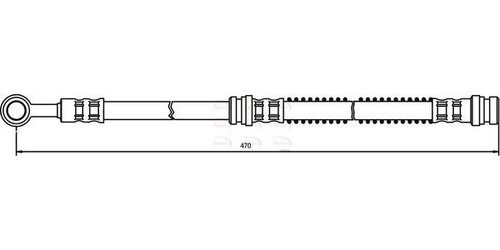 Apec front brake hose - front,