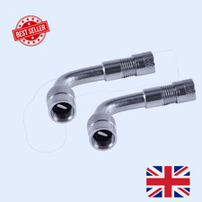 2PCS 90 Degree Angle Tyre Valve Extension Adaptor Motorcycle Motorbike Car Bike