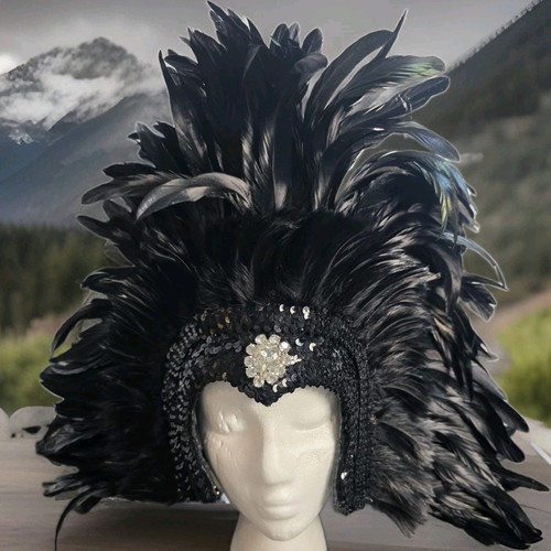 Black showgirl feather - showgirl,