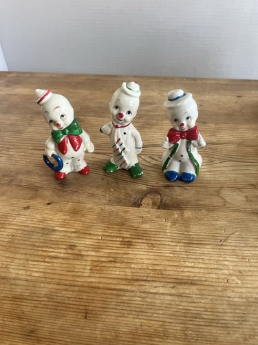 Vintage porcelain clowns - porcelain,