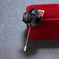 Rose Brooch Flower Brooch Boutonniere Suit Lapel Pin Badge Tassel Wedding Chain
