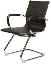Office/Boardroom/Cantilever/Desk Chrome Chair with Pu Leather ( Return)