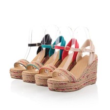 Ladies Shoes Straw Weaved