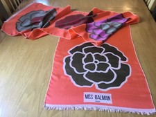 MISS BALMAIN PARIS VINTAGE SILK SCARF.  VGC.  62 x 15 INCHES.   /