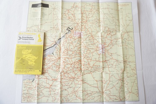 1972 bristol bus timetable - bristol,