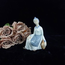 TITO Spanish Porcelain Figurine - Girl with Water Jug (1970s) bookcase figure