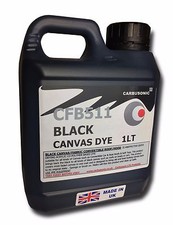 Black convertible roof hood canvas dye reviver, restores colour to fabrics. 1 LT