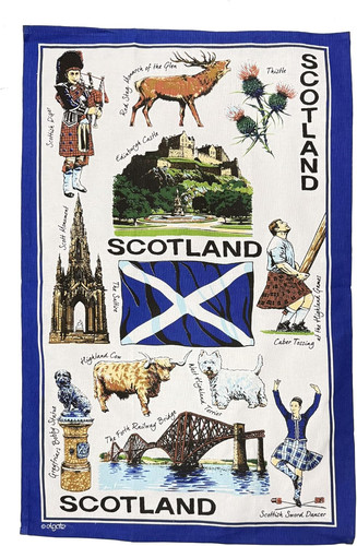 Scottish tea towel souvenir - scottish,