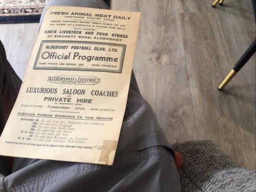 Football programme 1947 - football, 1947/48