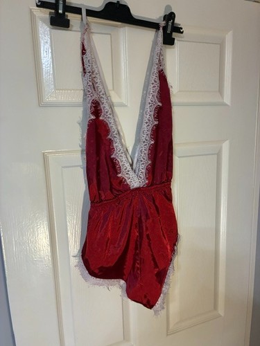 Burgundy and lace lingerie