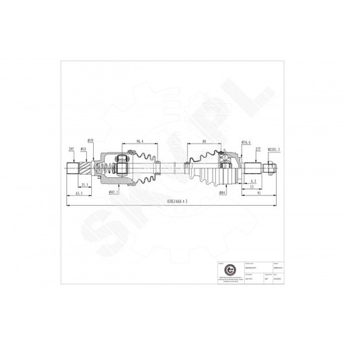 Cardan transmission shaft - cardan, for