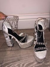 sugar thrillz holy revelation white heels rosary cross chain gothic new