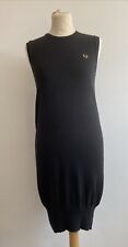Womens Fred Perry Amy Winehouse Dress Uk Size 8 Cotton Cashmere Knitted Black