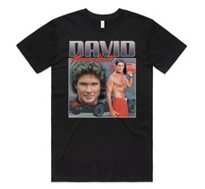 David Hasselhoff Homage T-shirt Tee Funny 80s Knight Rider Kitt Vintage Dad