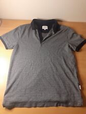 Peter Werth Leedale Collared Polo Shirt - Black/White Medium