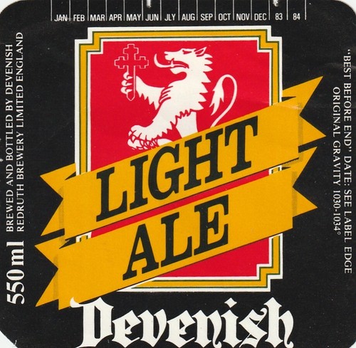 Beer bottle label devenish - beer,