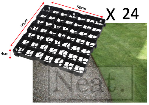 Gravel grass grid - x,