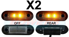 2 x 12V/24V FLUSH FIT AMBER
