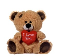 NEW 8" BROWN I LOVE YOU VALENTINE'S TEDDY BEAR SOFT PLUSH TOY