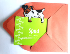 Jack Russell Terrier Dog Spud Puppy Plastic Bookmark Animal Lover Gift x Her Him