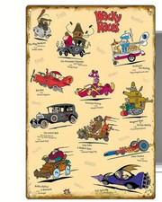 Wacky Races metal wall sign