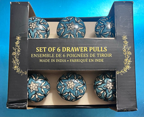 Set ceramic drawer pull - 6,