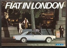 FIAT At London Motor Show Sales Brochure 1973 130 COUPE 127 128 Rally T1600 124