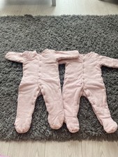 Tu Pink Baby Sleepsuits x 2 6-9 Months Tog Rating 2.5