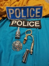 Police Bundle Badges Patches and Whistle Police Badges Police Memorabilia Rare