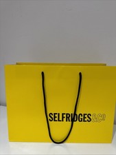 Selfridges Yellow Logo Gift Carrier Bag - 42cm X 31cm X 15cm