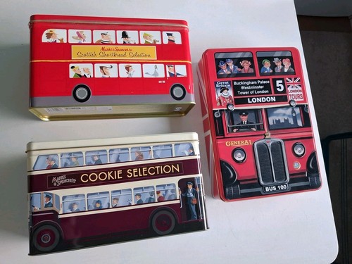 Novelty biscuit tins buses - 3,