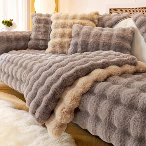 Soft sofa cover plush - sofa,