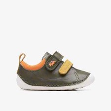 Clarks Boys Tiny Rex Toddler Khaki Interest Pre Walker Infants Shoes
