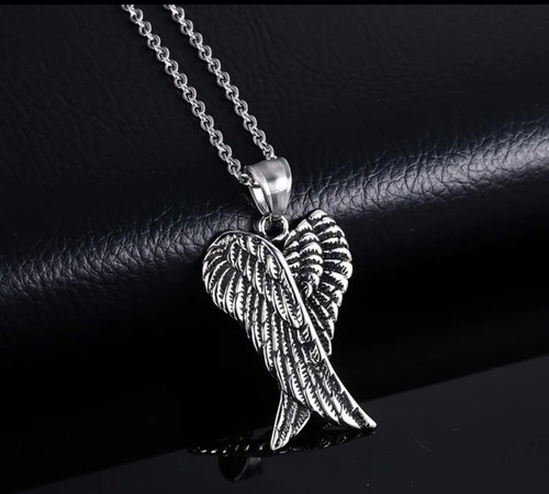 Angel wing feather pendant - angel,
