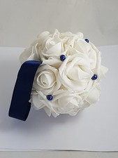 3" Navy and Creamy White