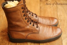 Tod's Tods Tan Brown Leather Derby Boots Shoes Men's UK 10 US 11 EU 44