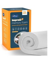 Silentnight 5cm Memory Foam Mattress Topper Double White Polyester Washable