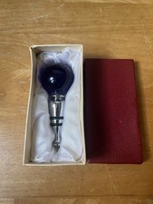 Vintage Art Deco Blue Glass