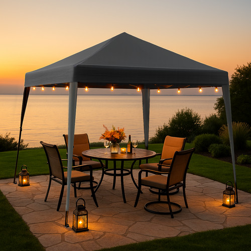 Pop gazebo 3m outdoor - up,