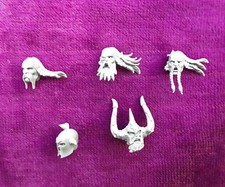 Warhammer Warriors of Chaos Marauder Horsemen Heads x5 plastic AoS Old World