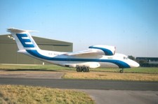 CIVIL AIRCRAFT COLOUR SLIDE OF AN ANTONOV AN-72 PLANE ES-NOB AT HURN BOURNEMOUTH