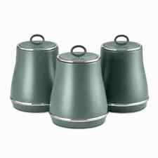 Tower Renaissance Storage Canisters, Set of 3 Tea/Coffee/Sugar, Green T826176FOR