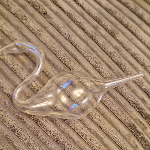 Vintage hand blown clear - vintage, glass