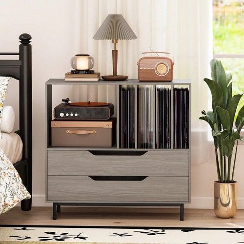Grey record player - grey,