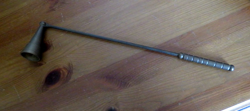 Vintage brass candle snuffer